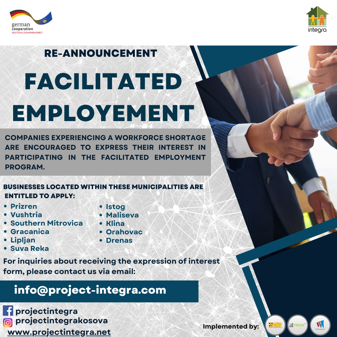 Re-announcement: Facilitated employment