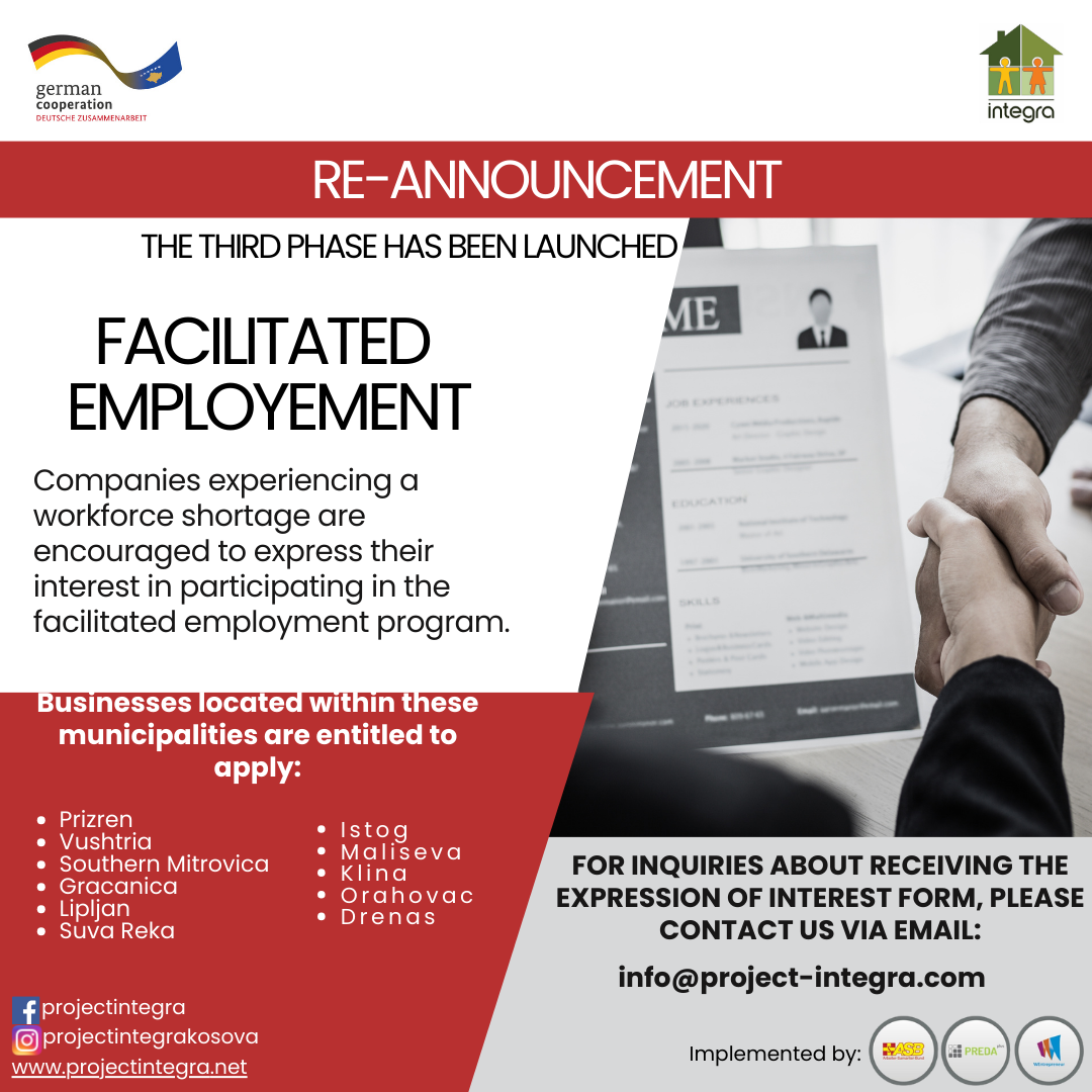 Launching of a third phase for Facilitated Employment Program